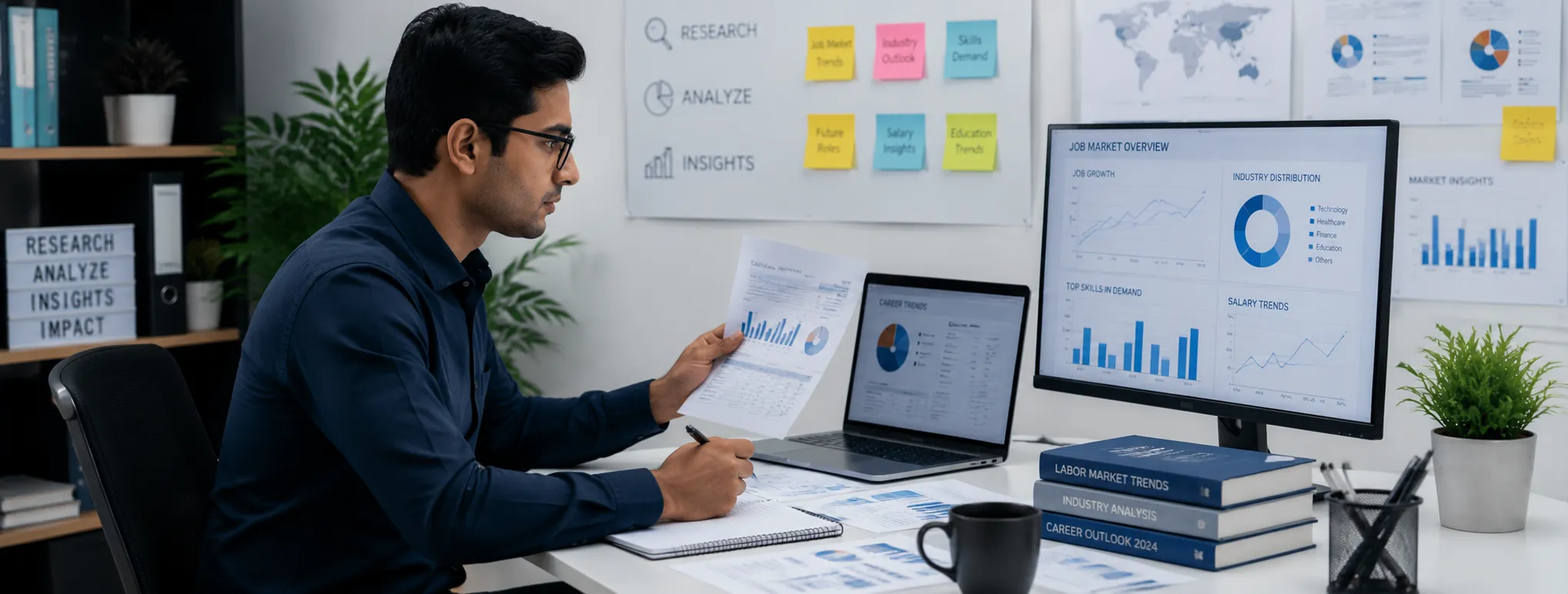 Career Research Analyst researching future careers and industry trends